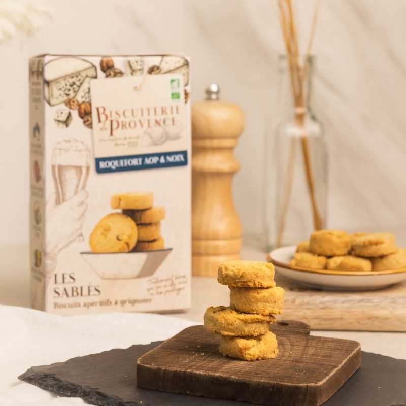 Sablés roquefort AOP & noix - Biscuiterie de provence