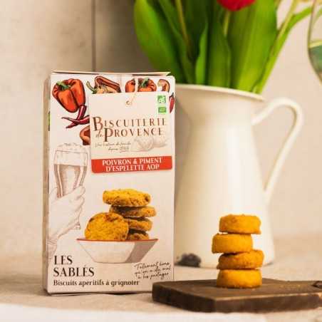 Shortbreads with red bell pepper & PDO Espelette pepper - authentic recipe