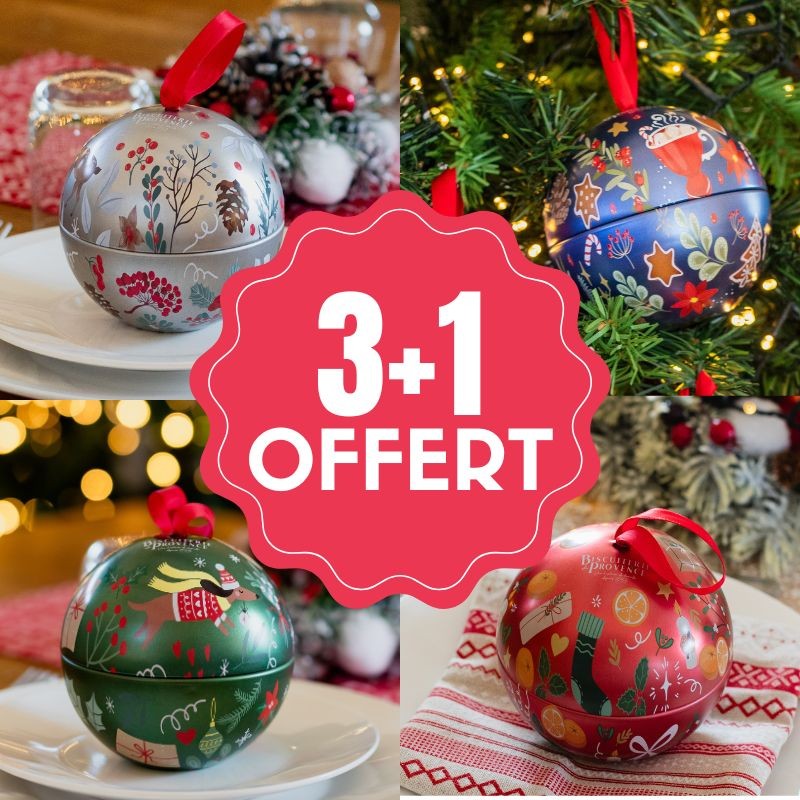 3+1 FREE Metal Christmas Balls