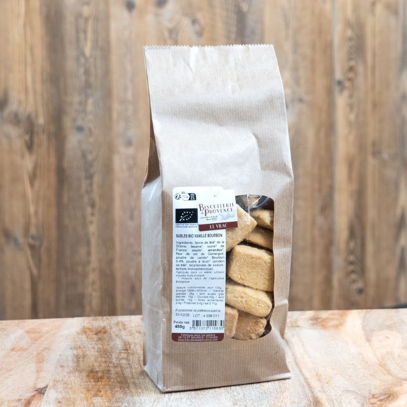 Organic vanilla shortbreads in bulk